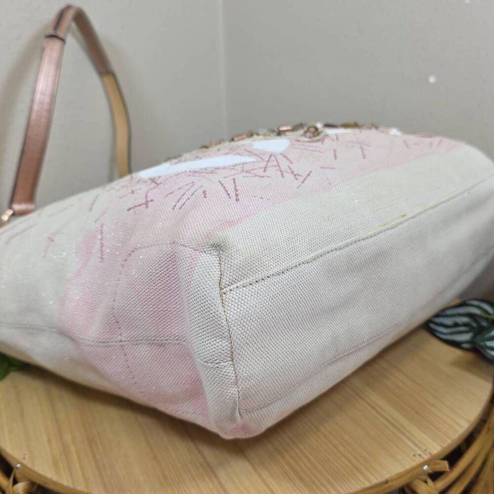 Coach Audrey "Leigh" Slim Tote – Coral Canvas - Picture 8 of 15